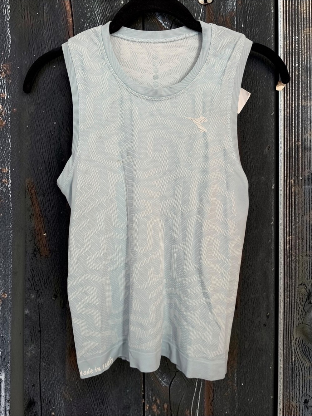 Diadora Tank Stratouno NWT XS/S Blue Dryarn Activewear Made in Italy